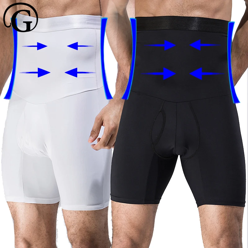 Men Body Shaper Compression Shorts Slimming Shapewear Waist Trainer Belly  Control Panties Modeling Belt Anti Chafing Boxer Pants - AliExpress
