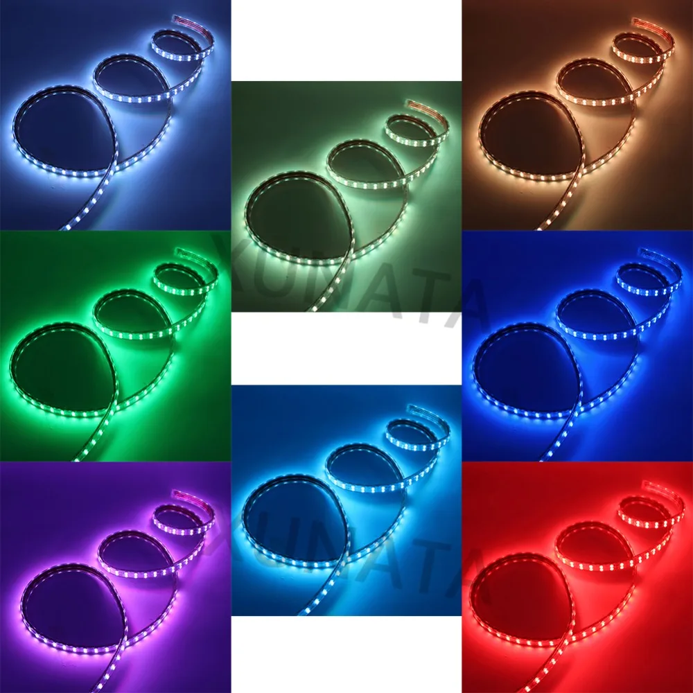 Светодиодная ленсветильник SMD5050 220 В RGB с дистанционным управлением 60
