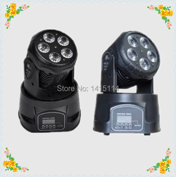 6 шт./лот 5 шт. * 15 Вт в 1 RGBWA led Мини moving head wash light dmx512 dj сценическое освещение для бара
