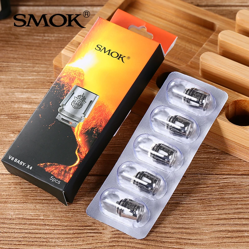 5 шт. Smok TFV8 Baby Coil Head M2 T8 T6 X4 Q2 запасные части для электронных сигареты Core BABY Beast TFV9 Tank