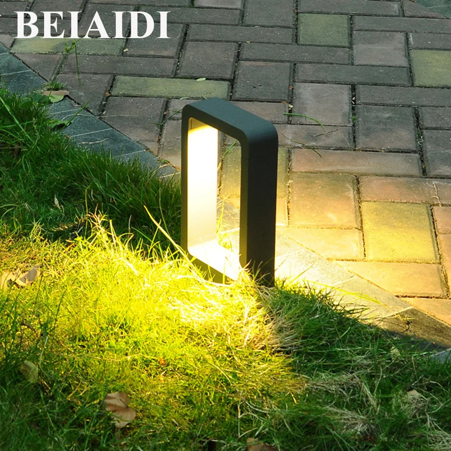 

BEIAIDI Waterproof Led Pillar Lawn Lamp Outdoor Park Garden Light Aluminum Courtyard Villa Landscape Lamp Corridor Fence Fixture