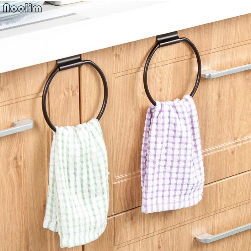 

NOOLIM Iron Round Storage Rack Cabinet Back Wrought Towel Holder Circular Multi-purpose Hanging Towel Rack Kitchen Organizer