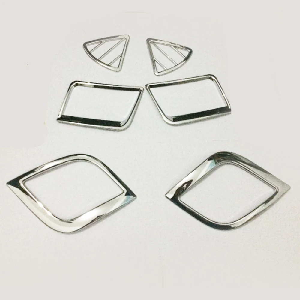 6PCS Car air conditioning outlet ABS chrome font b Accessories b font For Hyundai Solaris Verna