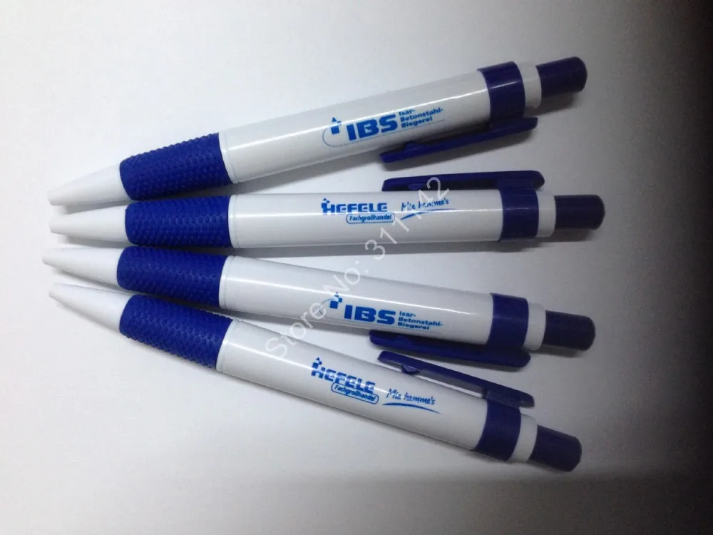 Дешевая цена белая Толстая шариковая ручка с пользовательским логотипом дешевая ручка простая ручка Дешевая пластиковая шариковая ручка печать на заказ логотип компании