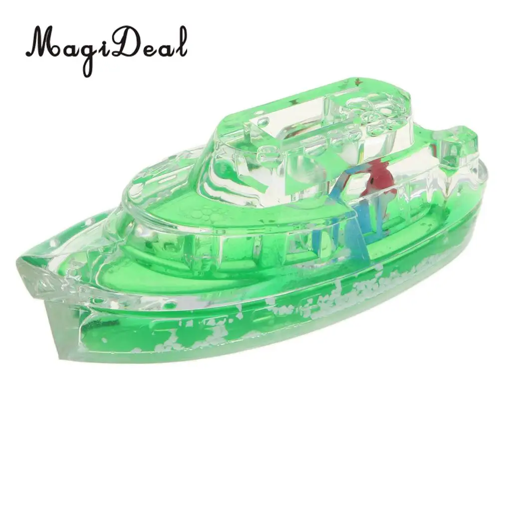 Sensory Toy For Relaxation, Boat Shaped Pen Holder Liquid Motion Bubbler Toy