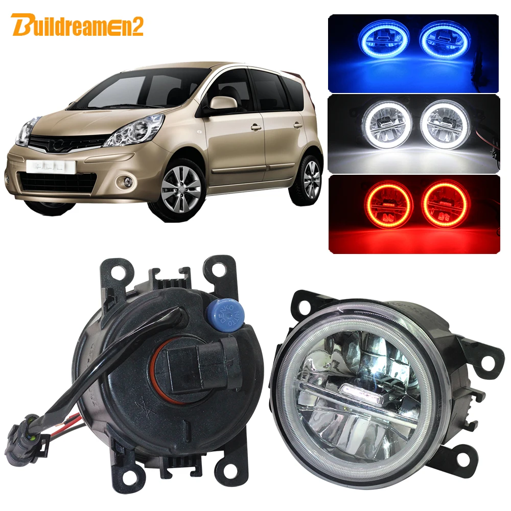 

Buildreamen2 Car H11 4000LM LED Bulb Fog Light DRL Angel Eye Daytime Running Light 12V For Nissan Note E11 MPV 2006-2013