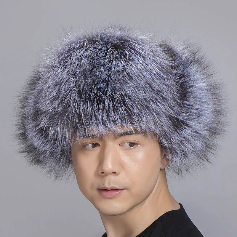 big fur hat silver fox fur 4