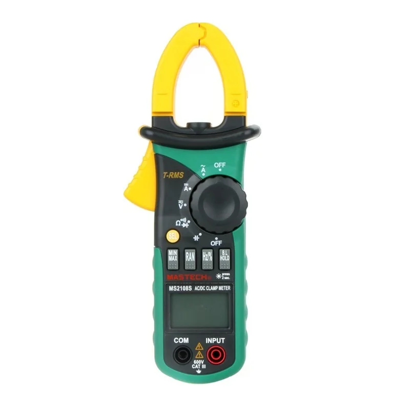 

MASTECH MS2108S True RMS Digital AC/DC Current Clamp Meter Multimeter Capacitance Frequency Inrush Current Tester