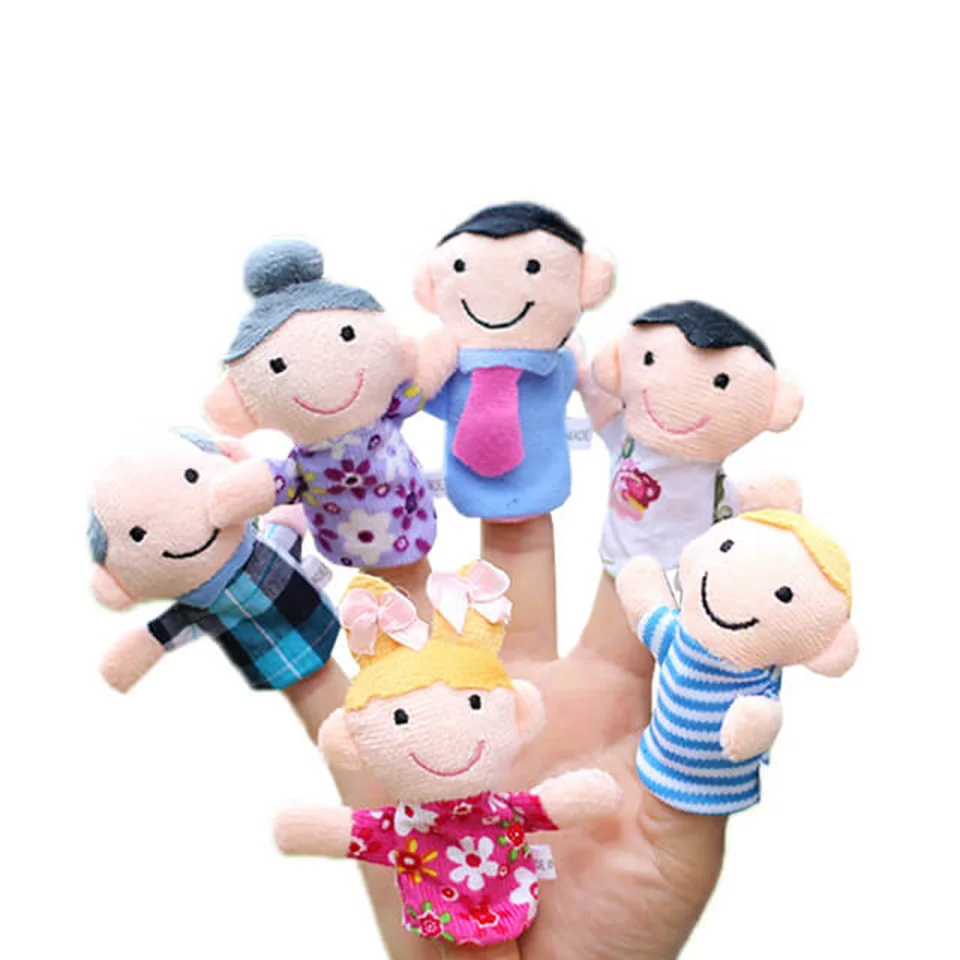 6PCS Set 2018 Hot High Quality The Finger Puppets Making Hand Knitted