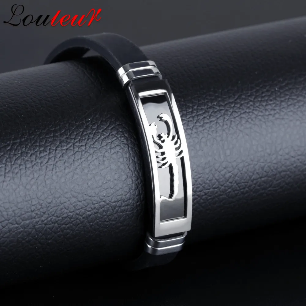 OPK-Silicone-Man-Bracelets-Fashion-Stainless-Steel-Scorpion-Design-Length-Adjustable-Cool-Men-Jewelry-Bangles-PH1085 (5)