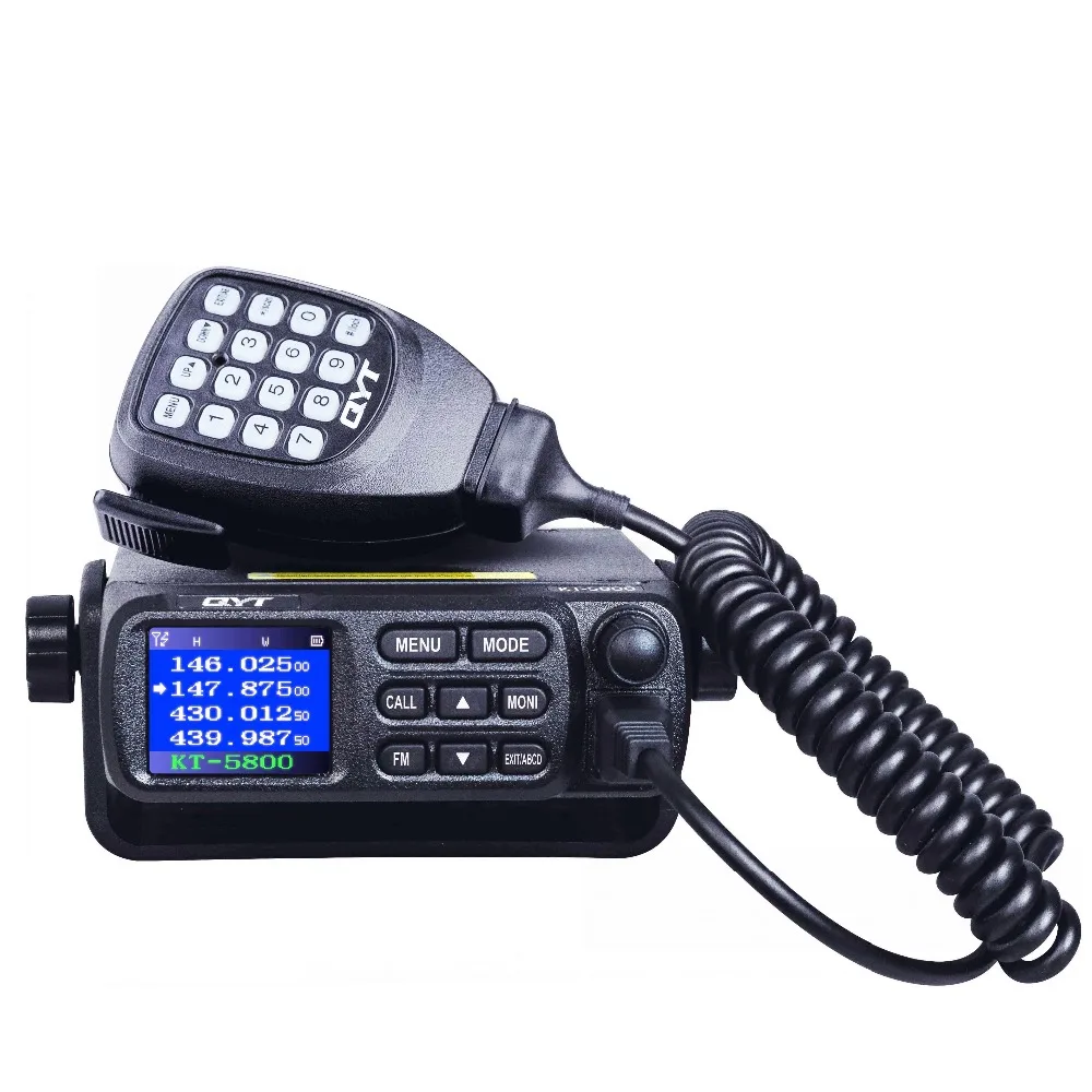 QYT KT 5800 12/24V VHF UHF ANI DTMF двухдиапазонный четырехъядерный цветной экран в режиме