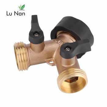 

Quick Tap Water Connector Brass Water Tap Adapter Y Shape 3/4 Hose Connector For Garden Irrigation Us/Eu Connector Garden Tool