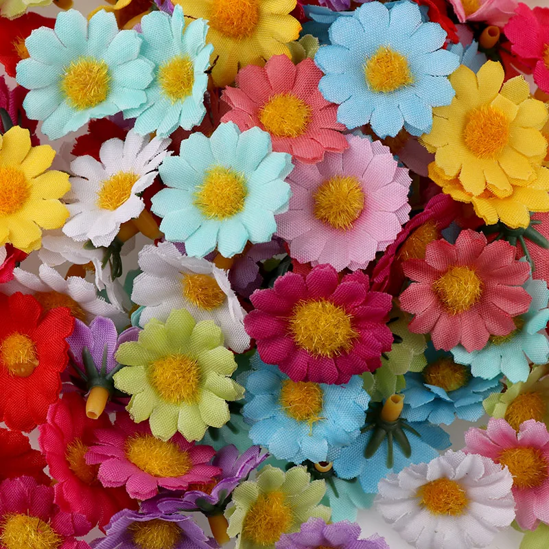 2.5cm Mini Daisy Artificial Flowers For Party Wedding Decoration Home Decor 100PC/lot
