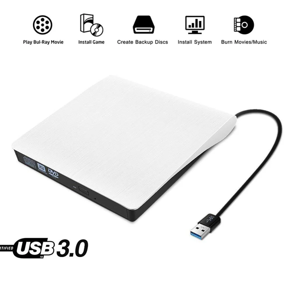 USB 3,0 внешний DVD CD привод горелки Тонкий портативный драйвер для hp DELL ASUS ACER TOSHIBA LENOVO thinkpad SONY samsung xiaomi