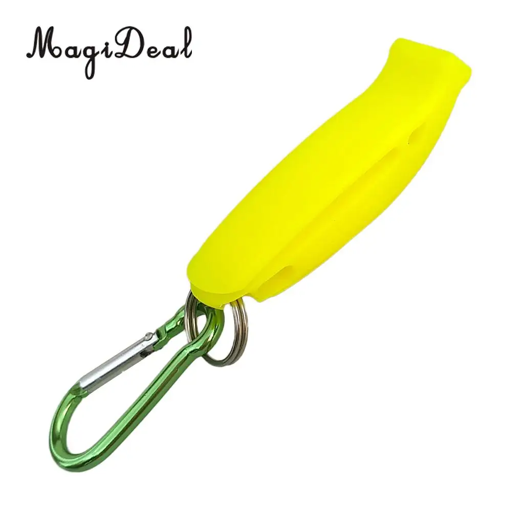 MagiDeal 1 Piece Emergency Scuba Dive Safety Whistle Outdoor Whistle with Hook Gray