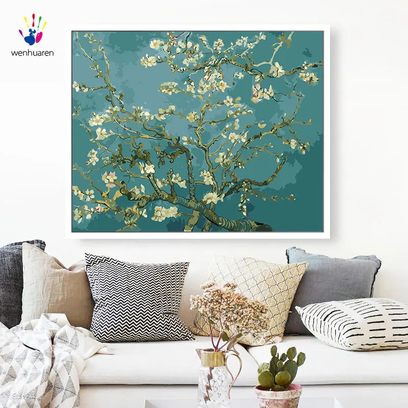 

Diy paint by numbers pictures painting by numbers with kits van gogh World famous painter Handed down classics Famous painting