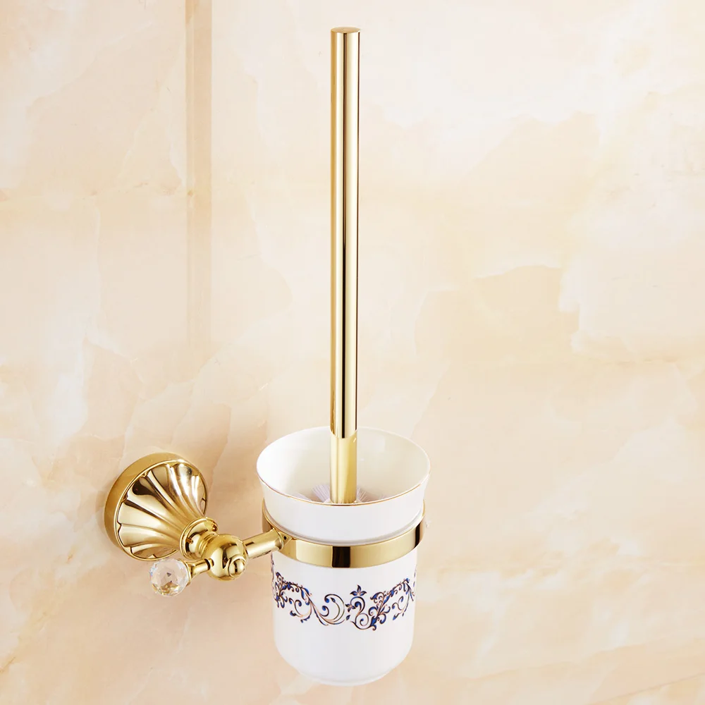 Luxury Flower Carved Toilet Brushes Antique Toilet Brush Holders Polish