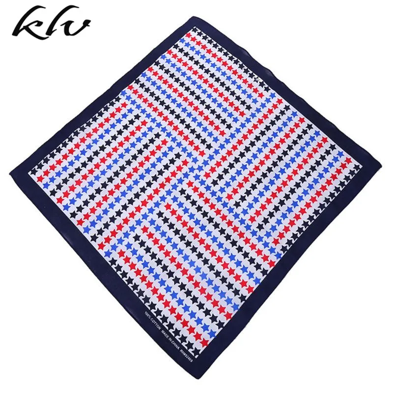 

Women Men Colored Five-Pointed Star Print Square Bandana Outdoor Cycling Magic Face Cover Scarf Hip-Hop Wristband Headwrap 55cm