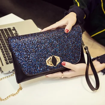 

2018 Paillette Bling Day Clutch Evening Bags Ladies Glitter Sequins Handbag Sparkling Party Evening Envelope Clutch Bag