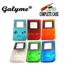 Transpride/синий/красный/оранжевый/зеленый цвет OEM полный пластиковый корпус Оболочка Чехол подходит GameboyNintendo классический DMG GBO Обложка мальчик заранее