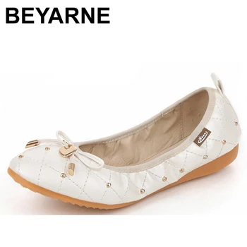 

BEYARNEPopular mocassin femme comfortable career ladies flat shoes sweet ballerina flats footwear Very soft flat shoes womenE321