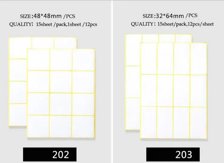 Все виды размером А5 этикетка стикер белый маленький клеящийся бумажный стикер пустой ручной стикер