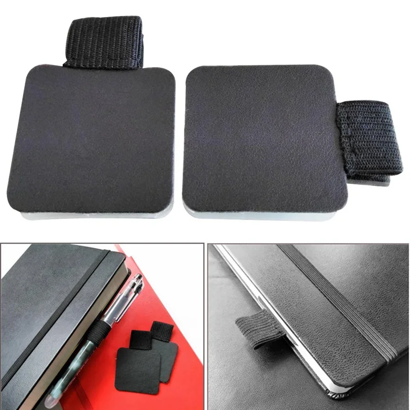 

3Pcs/Lot Self-adhesive Leather Pen Clip Pencil Elastic Loop for Notebooks Journals Clipboards Pen Holder Elastic Loop