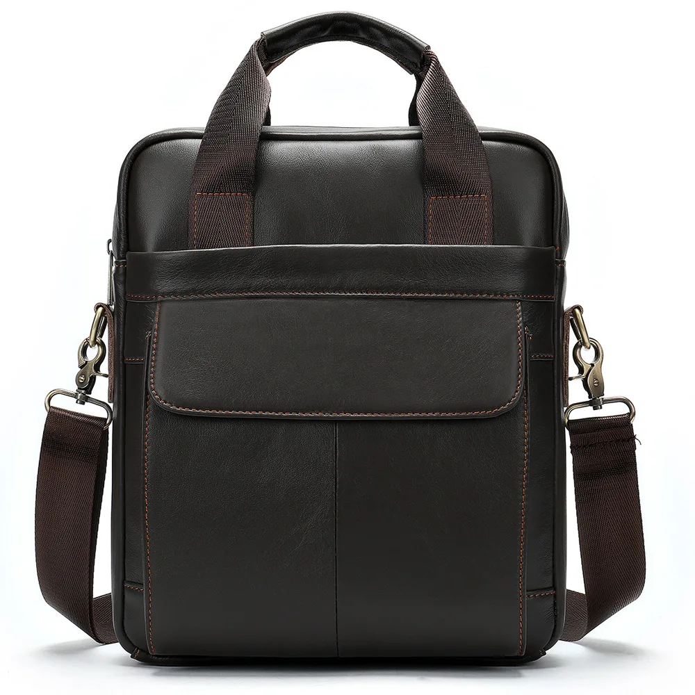 

NEW Vintage Business Men Handbag Soft Geuine Cow Leathter Upper Messenger Bags Casual Single-shoulder & Crossbody Bags (MLT8568)