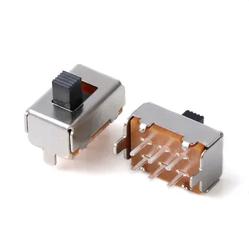 

10pcs 2-speed toggle switch 2 fixed feet 6-foot vertical handle height 4mm