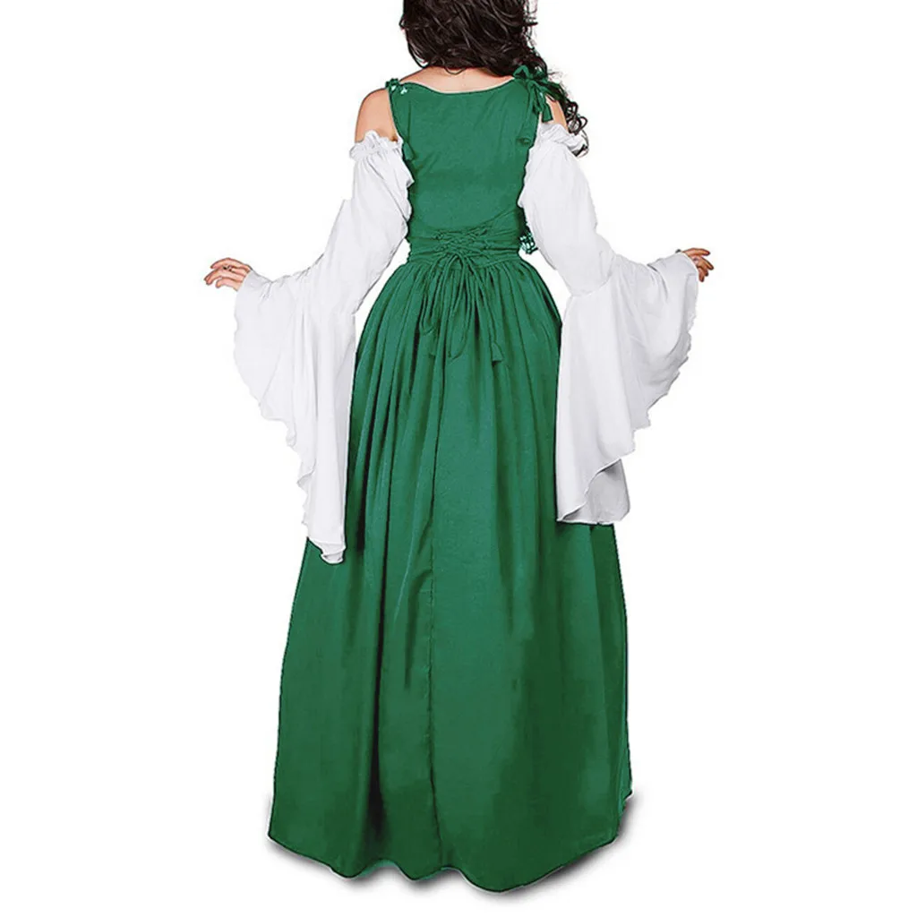 JAYCOSIN женское платье элегантное вечернее длинное квадратный воротник комплект корсет Средневековый Ренессанс винтажное платье комплект из двух предметов
