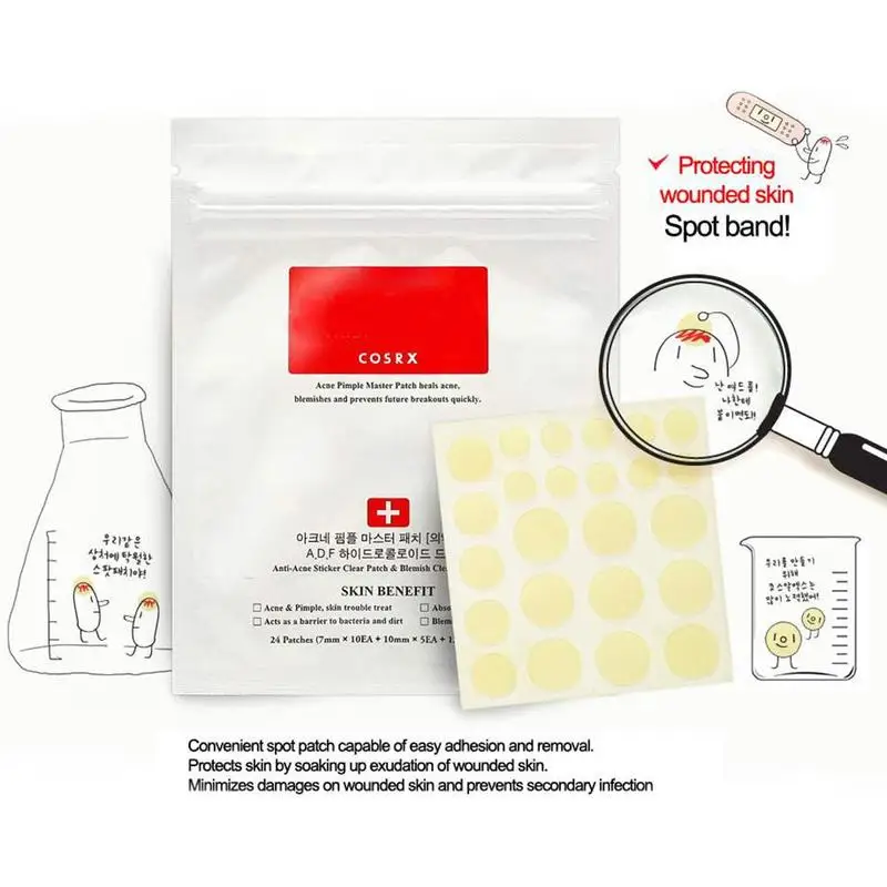Harga 24 PCS Lembar Jerawat Patch Jerawat Master Wajah Tempat Bekas Luka Perawatan Stiker Anti Inflamasi Tak Terlihat Jerawat Patch kecantikan Wajah
