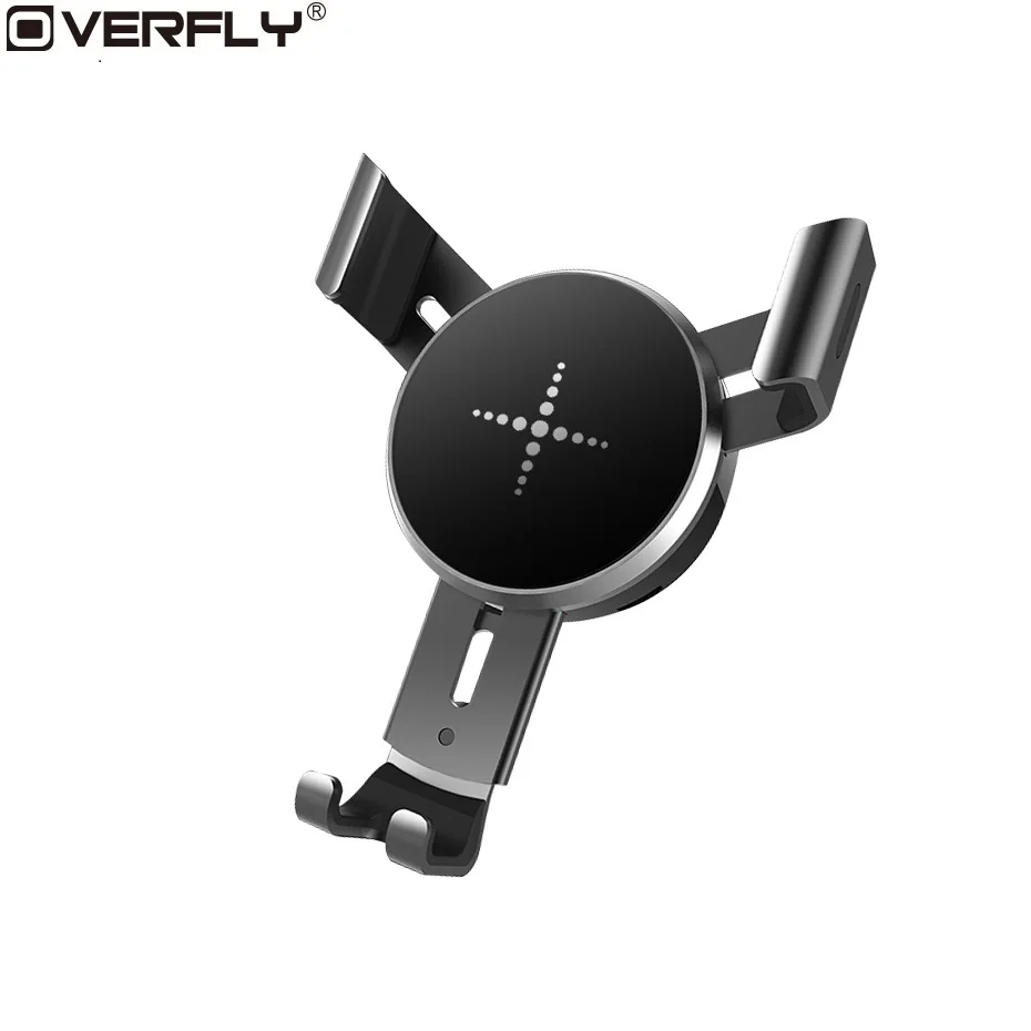 

Overfly Car Mount Wireless Charger Stand With Gravity Induction Fast Wireless Charging Car Phone Holder For Samsung iPhone XS