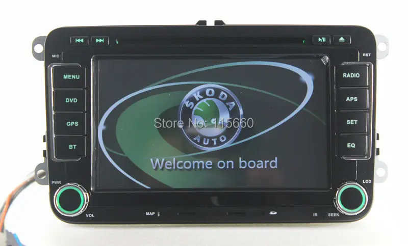 Car DVD for VW volkswagen Skoda with Green light 7