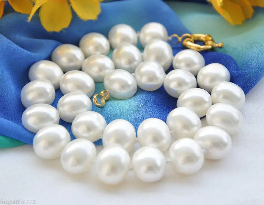 

Hot sale new Style >>>>>Fashion New Natural 11-12MM White Akoya Cultured Pearl Necklace 18'' AAA+