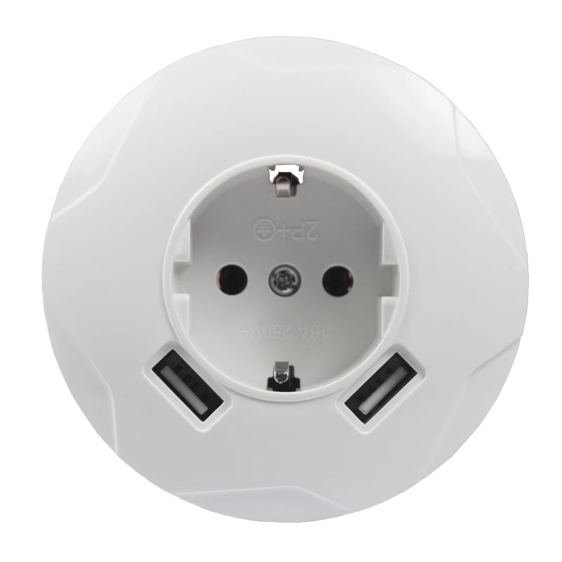 

2019 new USB Wall Socket Free shipping Double USB Port 5V 2A Usb enchufes para pared prise high quality usb murale steckdose F03