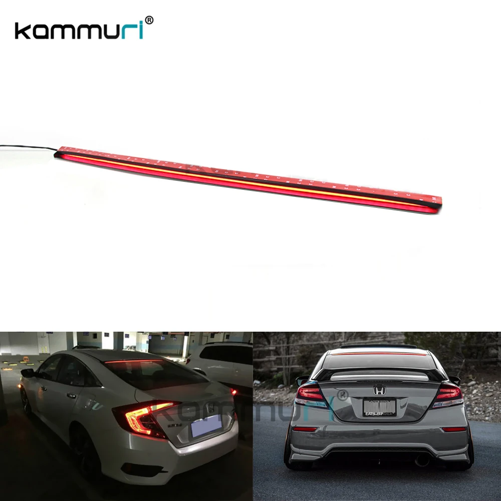 Roofline LED Third Brake Light Strip Car Above Rear High Windshield Red Bar 90CM Roofline LED Third Brake Light Strip Car Above Rear High Windshield Red Bar 90CM
