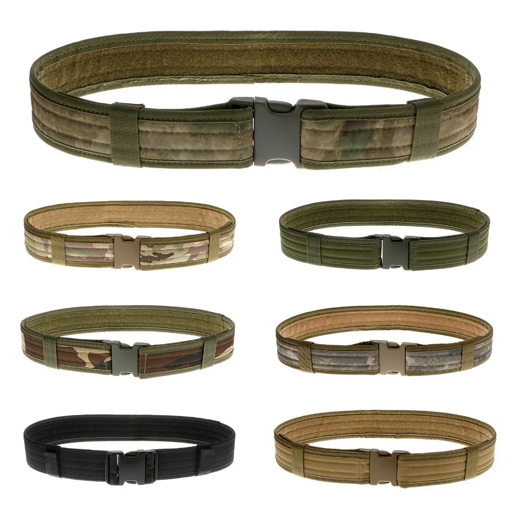 

Men's Sports Belt Military Tactical Belt Combat BDU Airsoft 2 Duty Outdoor Belts Buckle