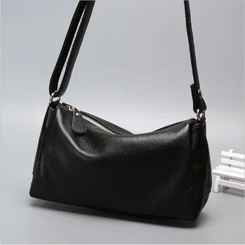 

Leather Bag new single shoulder skew satchel lady's simple soft leather bag.