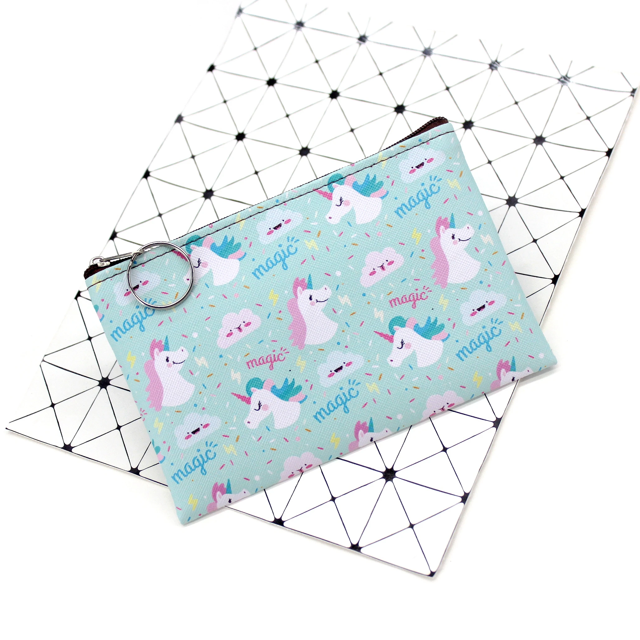 Unicorn 16 Мультяшный единорог, кошельки для монет, женские мини-кошельки, милый держатель для карт, Дамский ключ, сумки для денег для девочек, кошелек для девочек, Детский кошелек - Цвет: Unicorn 16