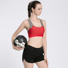 Сексуальный спортивный бюстгальтер для йоги для женщин для фитнеса, тренировки в спортзале, красный пуш-ап, мягкий женский бюстгальтер, нижнее белье, спортивная майка, укороченный топ