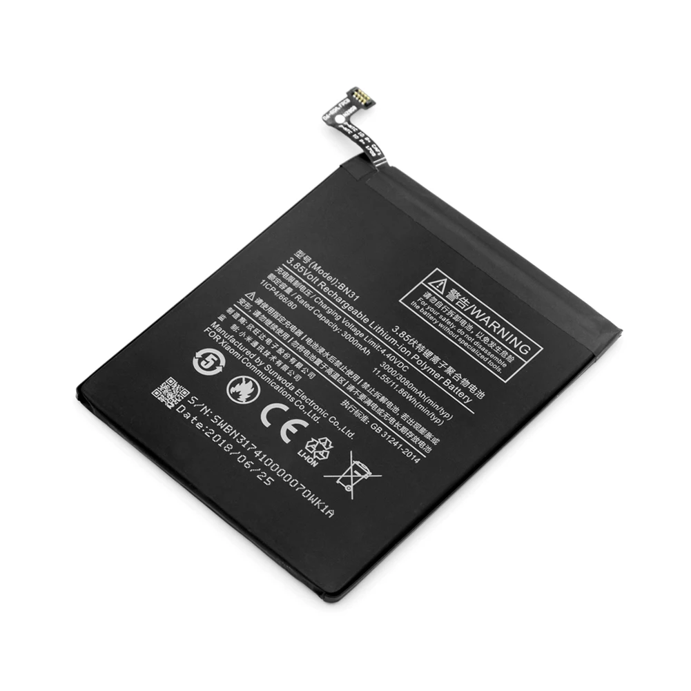 

BN31 Mobile Phone Battery For Xiaomi Mi 5X Mi5X Mi A1 MiA1 for Redmi Note 5A 5A pro Rechargeable Batteries Accumulator Bateria