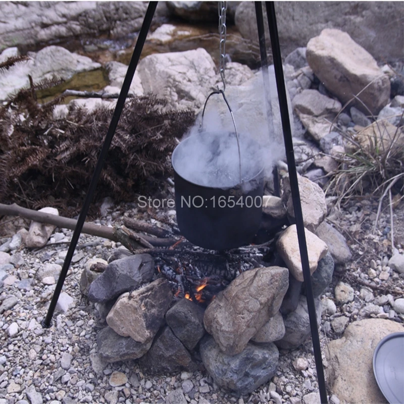 Alocs Outdoor Camp Picnic Cooking Tripod Portable Hanging Pot Campfire