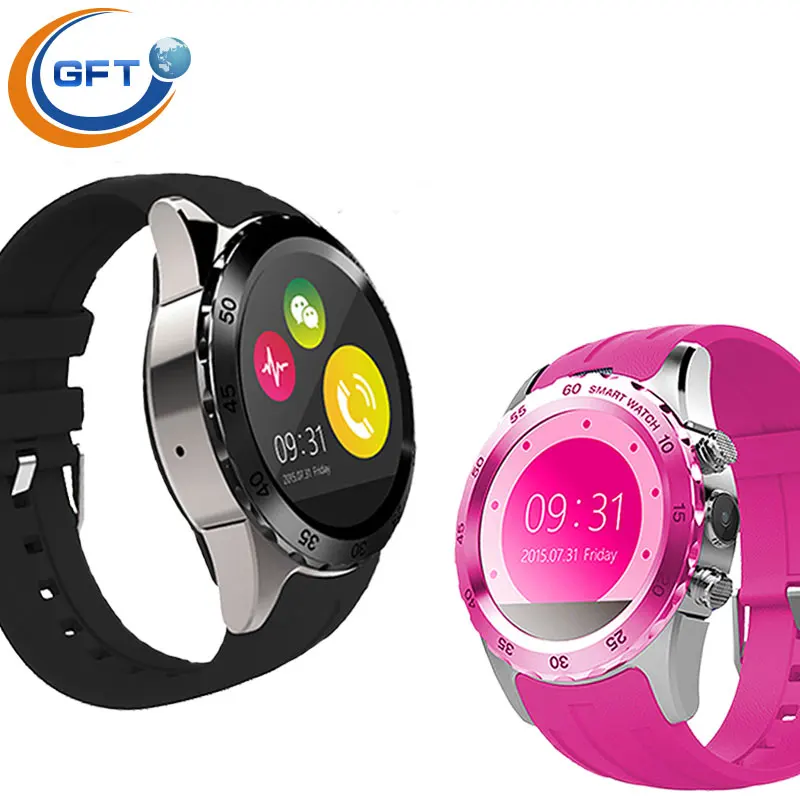 GFT KW08 Android system 1 22inch business style watch gsm waterproof with camera font b smartwatch
