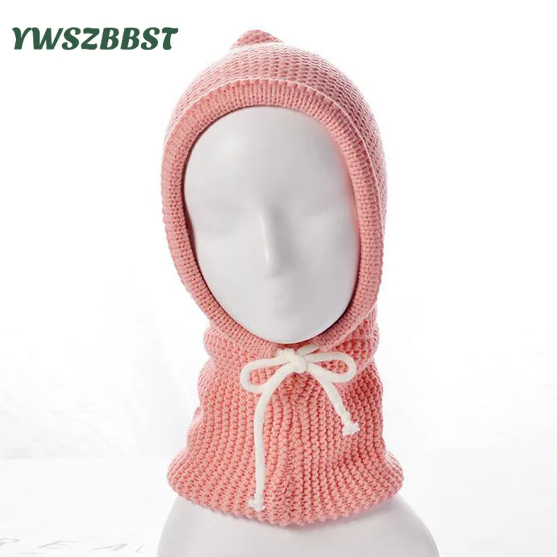 

New Fashion Winter Baby Hat with Hooded Scarf Warm Plush Kids Baby Hat Cap for Boys and Girls Children Hat Scarf fit 1 to 5Y