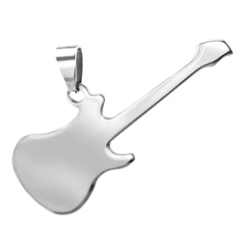 

guitar beautiful Charms guitar Pendants for bracelet Necklace Stainless steel mirror polish Diy pendant wholesale 10pcs
