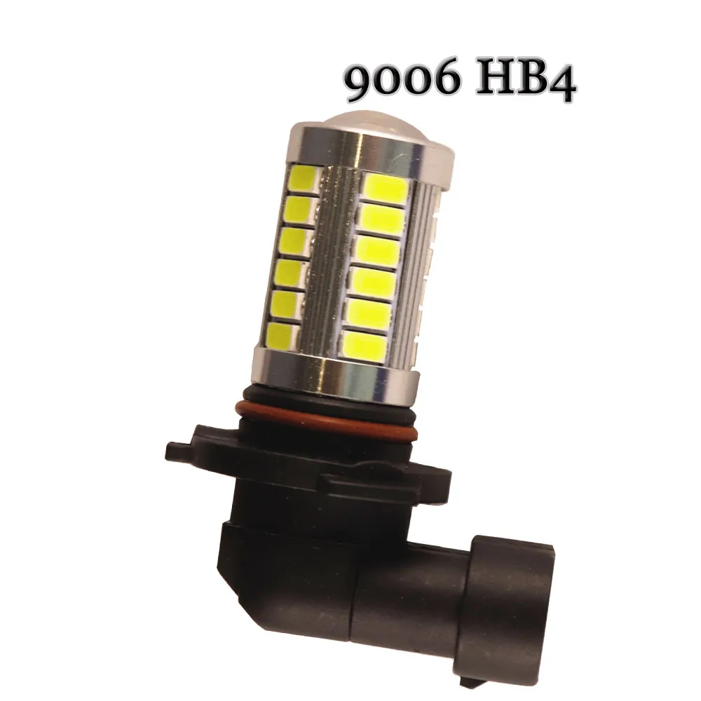 2 шт. Авто H4 светодиодный 33 SMD 5630 5730 H8 H9 H11 H7 9005 9006 светодиодный свет лампы фары, противотуманные фары, светодиодные лампы 12 V автомобильный Стайлинг - Испускаемый цвет: 9006 White