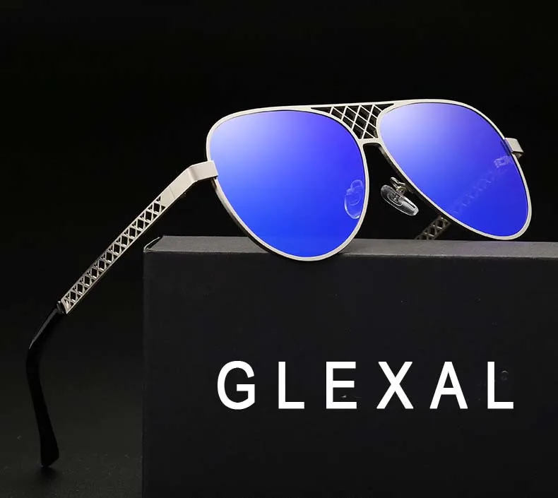 

Glexal 2018 New Men Fishing High Quality Brand Designer hollow out Polarized Glasses Sunglasses Driver UV400 Driving Glasses