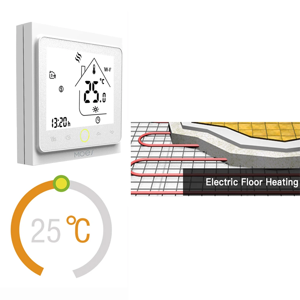 WiFi умный термостат контроль температуры Лер для воды/электрический подогрев пола вода/газовый котел умная система контроля температуры