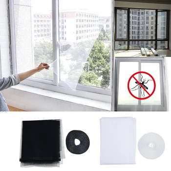 

1/2/5pcs 1.3*1.5M DIY Window Screen Summer Anti-Mosquito Window Mosquito Net Invisible Fiberglass Net With Magic Sticker
