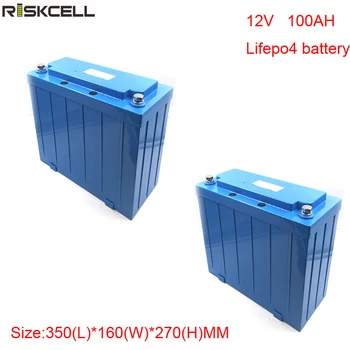 

No taxes 2pcs/lot Deep cycle LiFePO4 12V 100Ah lithium-ion battery pack for Solar Street Light
